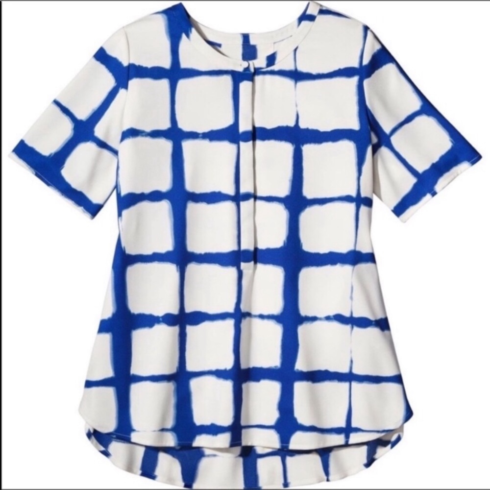 NWT Adam lippes for target blue white blouse xs